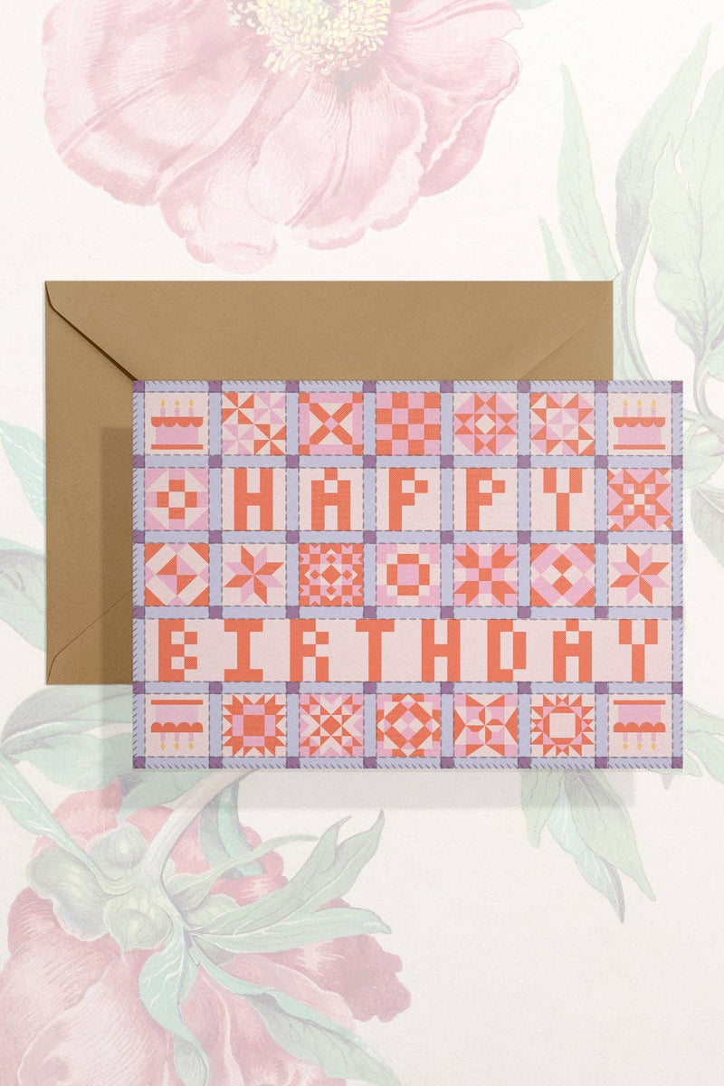 Happy Birthday (Patchwork Quilt) Card