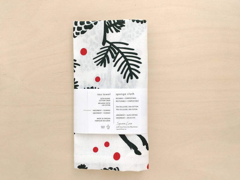 Fawn Gift Duo | 1 Tea Towel + 1 Sponge Cloth