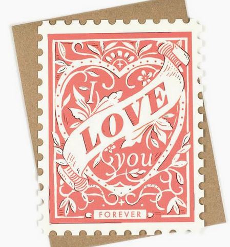 I Love You Forever Stamp Card by Amy Heitman