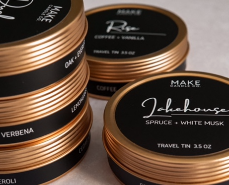Make Candle Co.  3.5 oz  Travel Tins