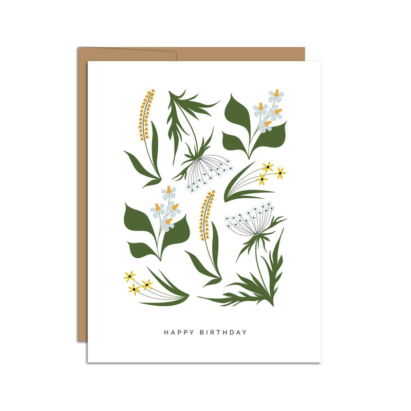 "Happy Birthday" Wildflowers / Birthday / Greeting Card