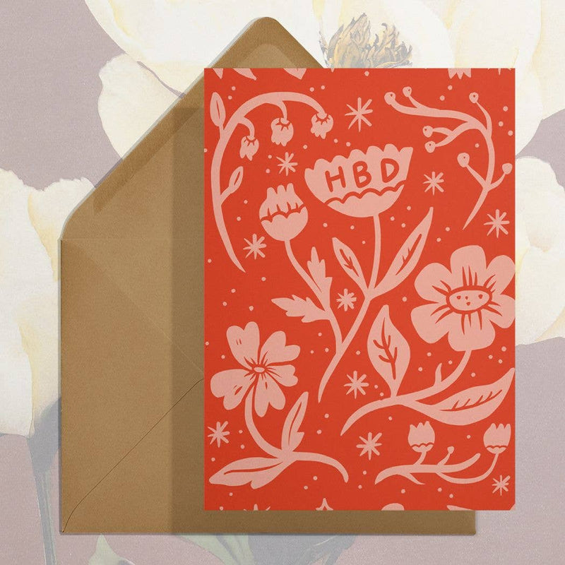 HBD - Floral Card